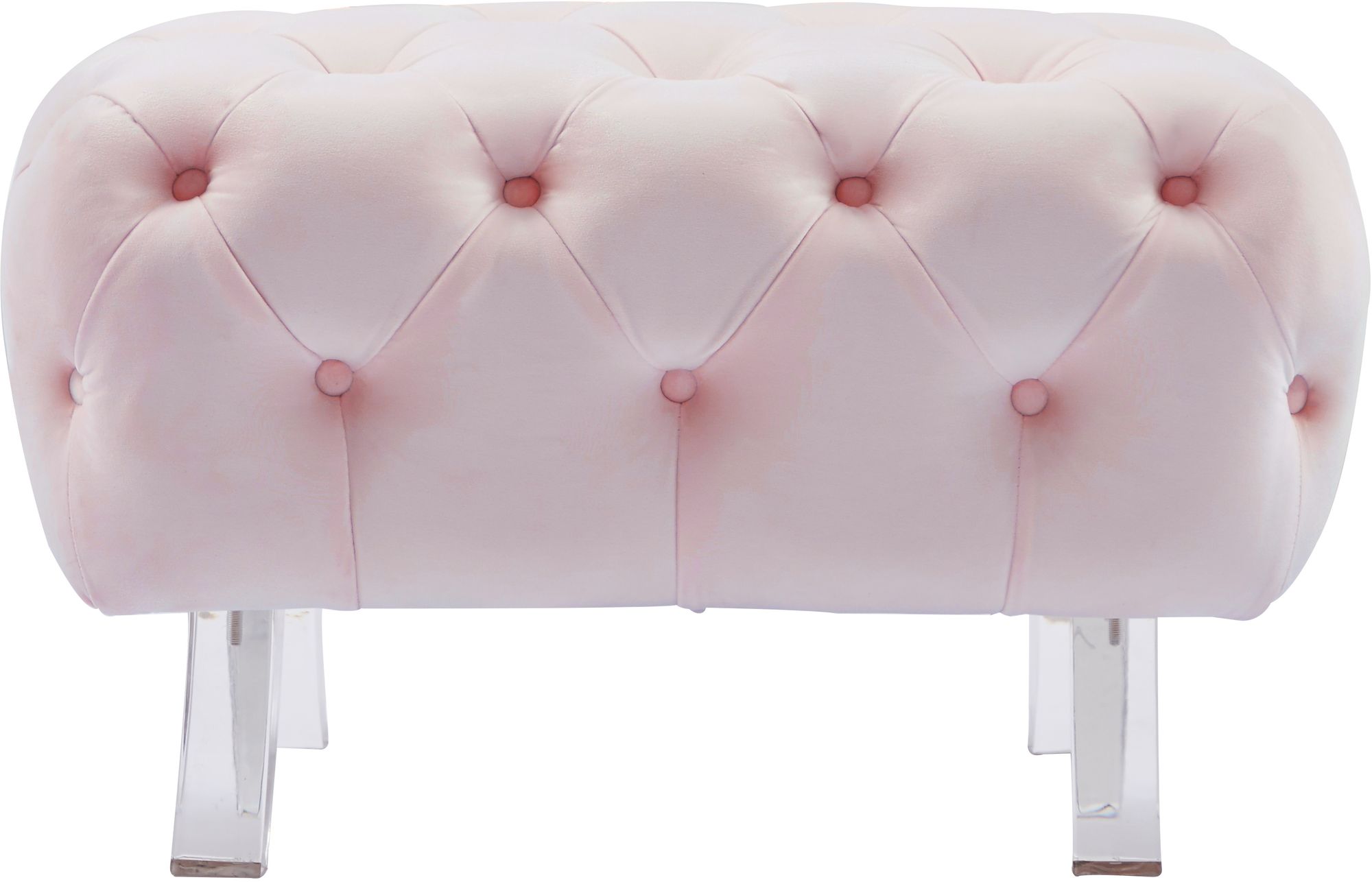 Crescent Velvet Ottoman