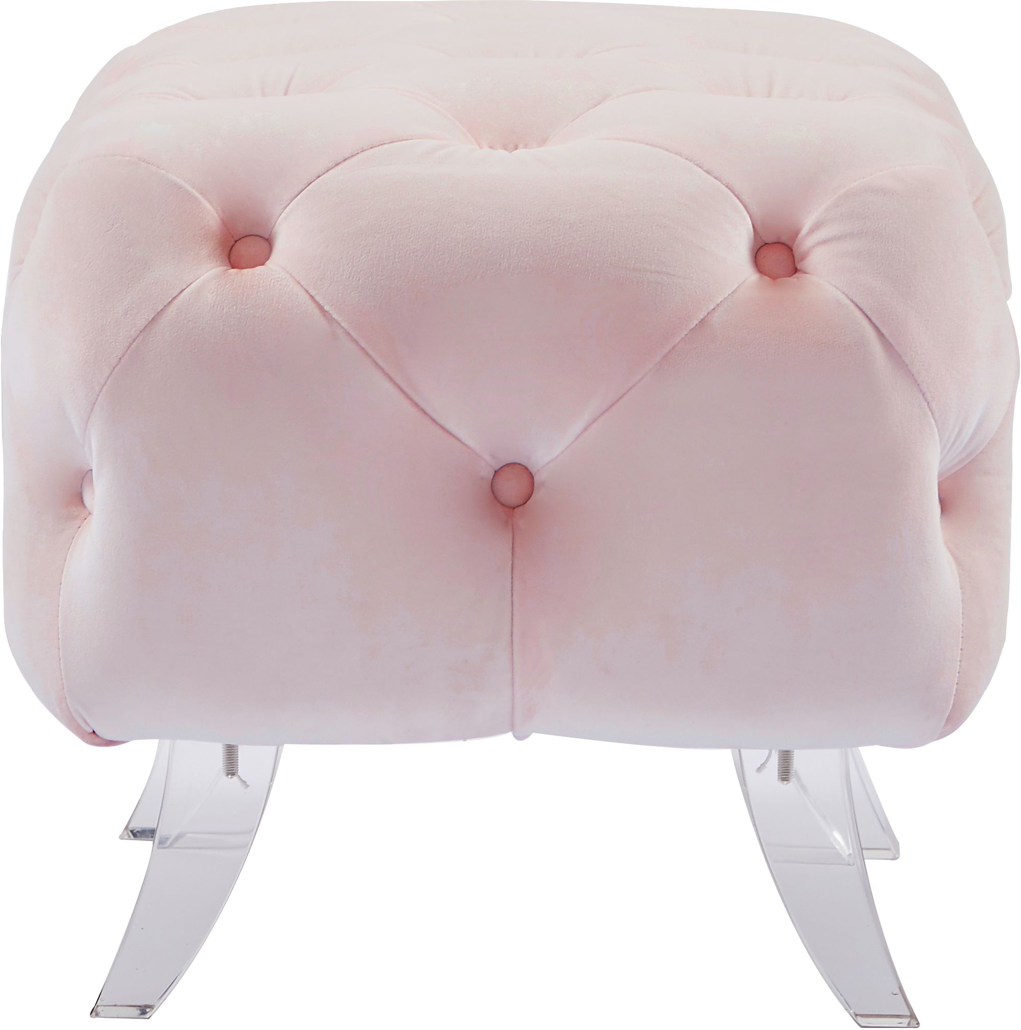 Crescent Velvet Ottoman