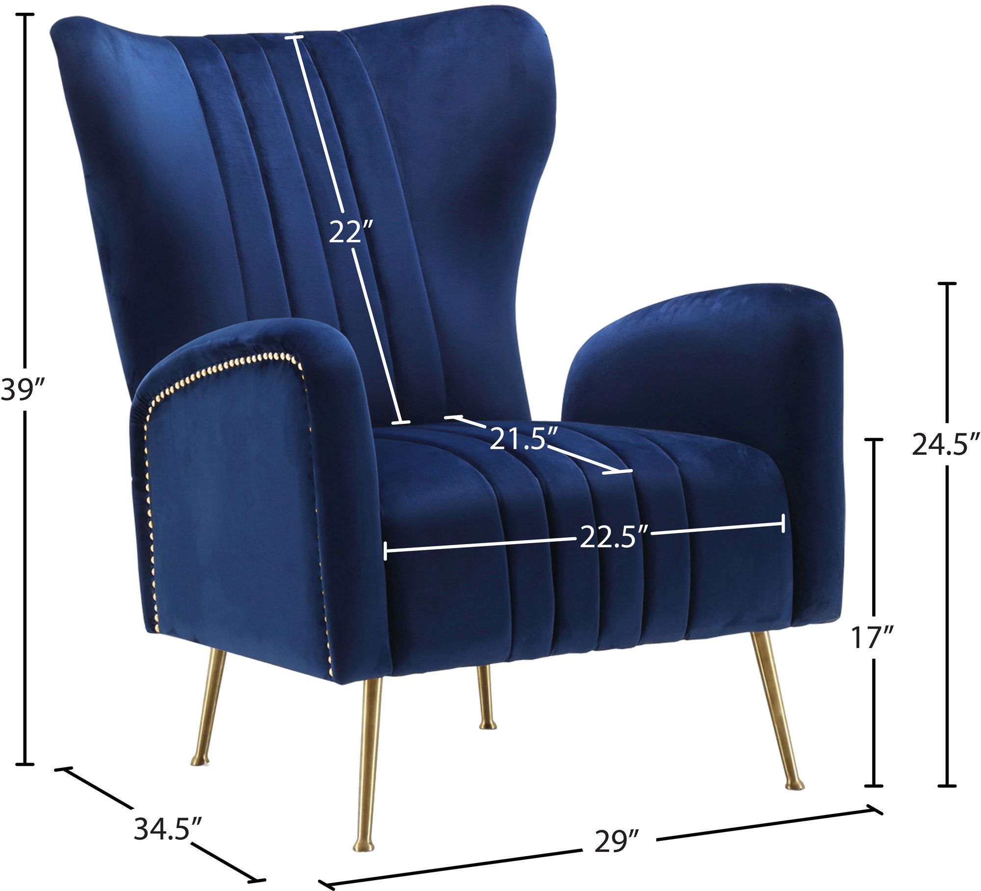 Opera Velvet Accent Chair