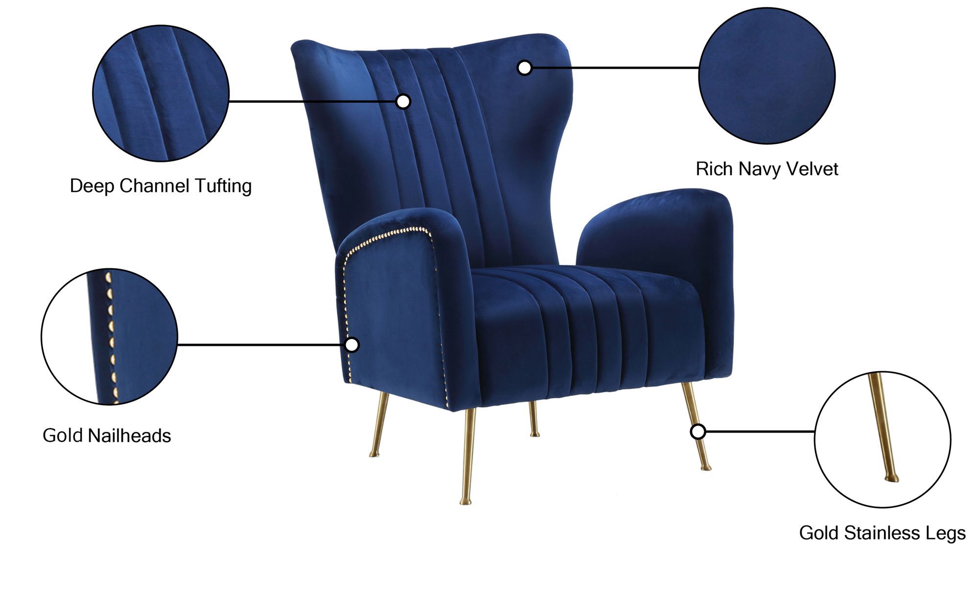 Opera Velvet Accent Chair