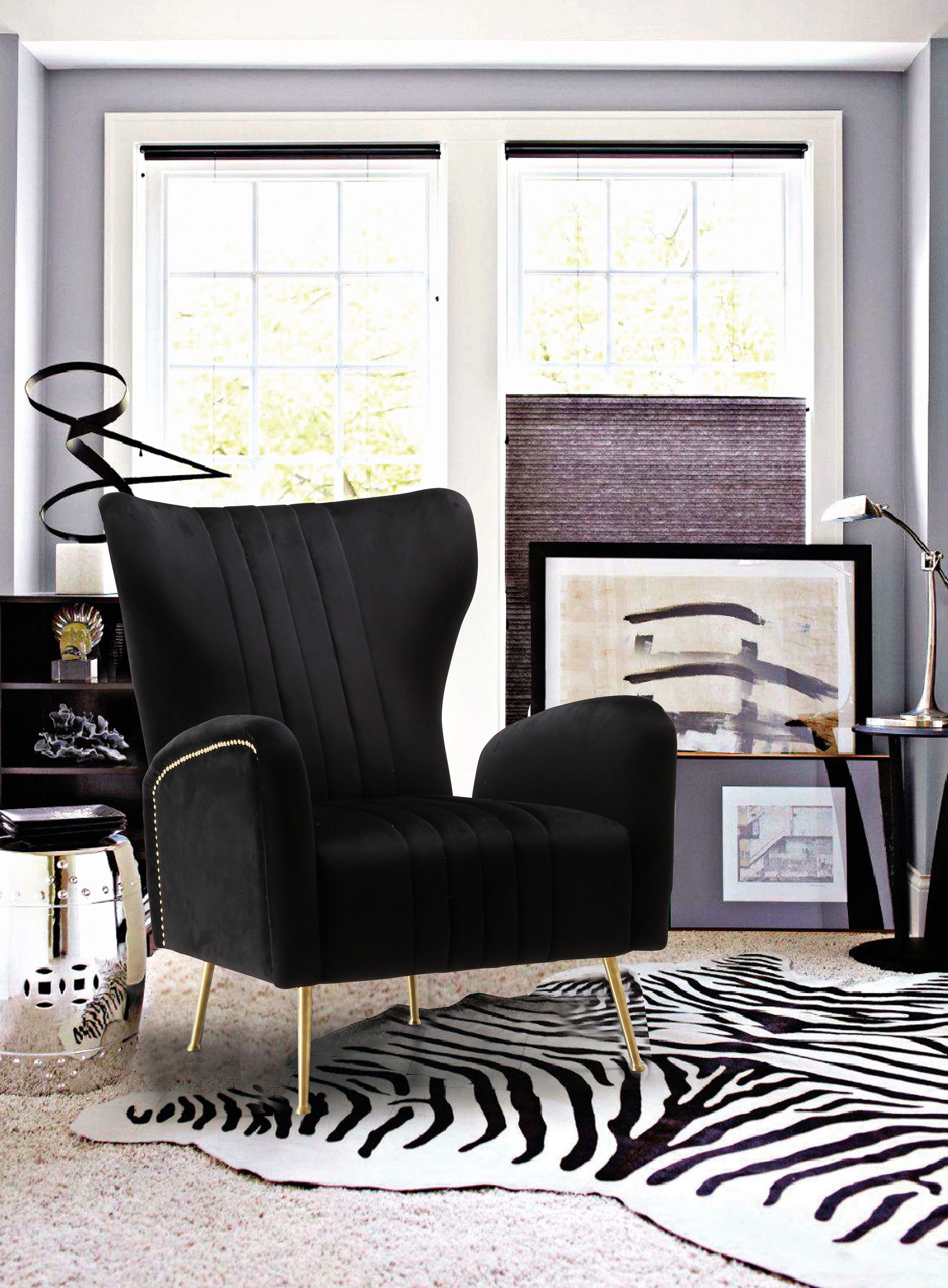 Opera Velvet Accent Chair