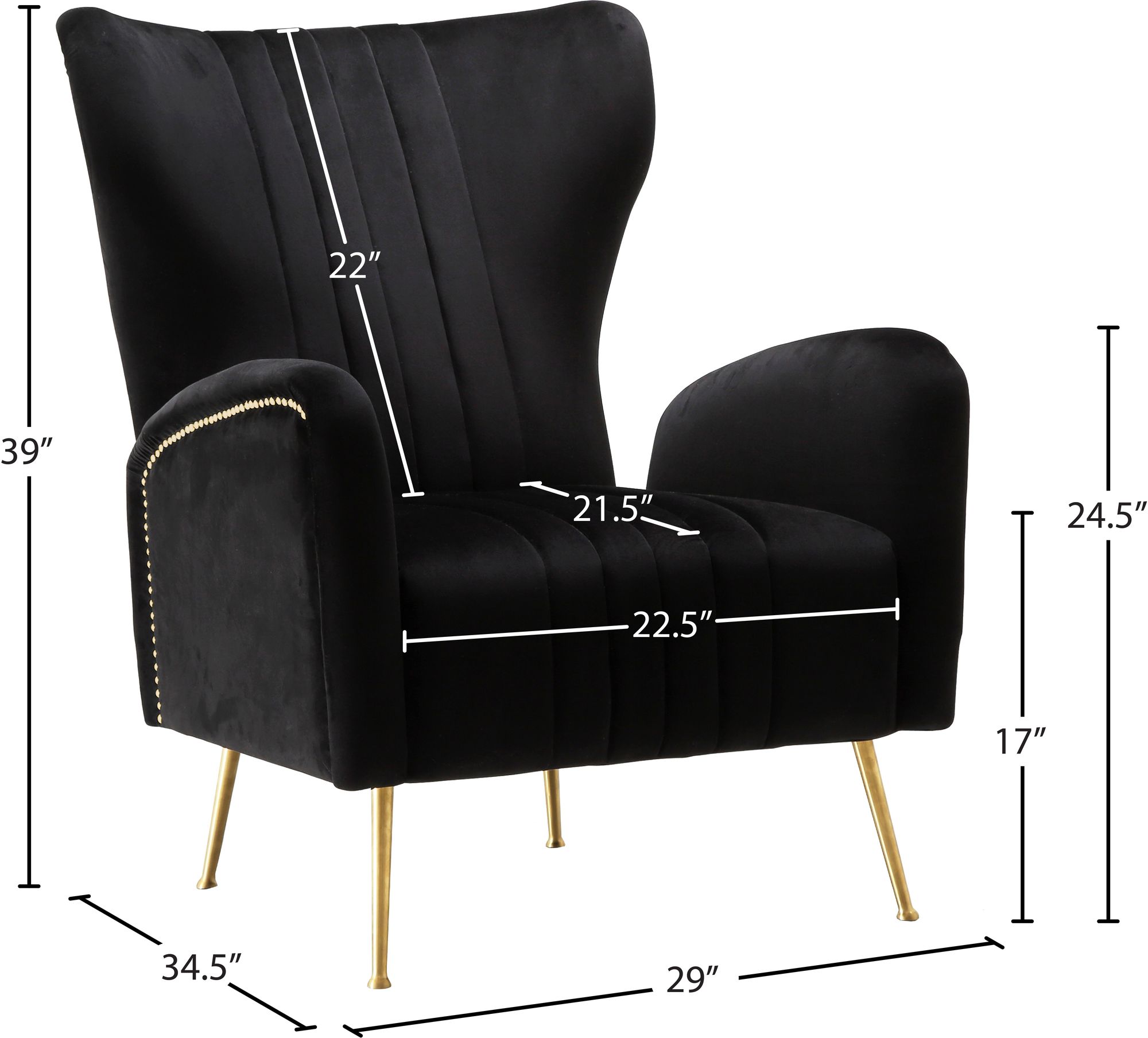 Opera Velvet Accent Chair