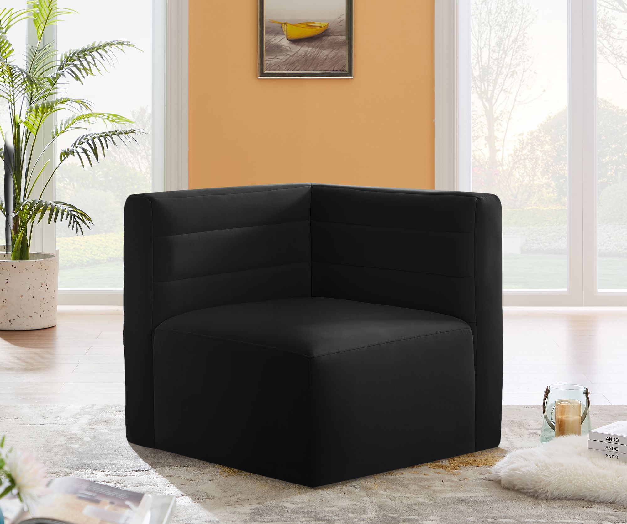 Quincy Velvet Modular Comfort Corner Chair