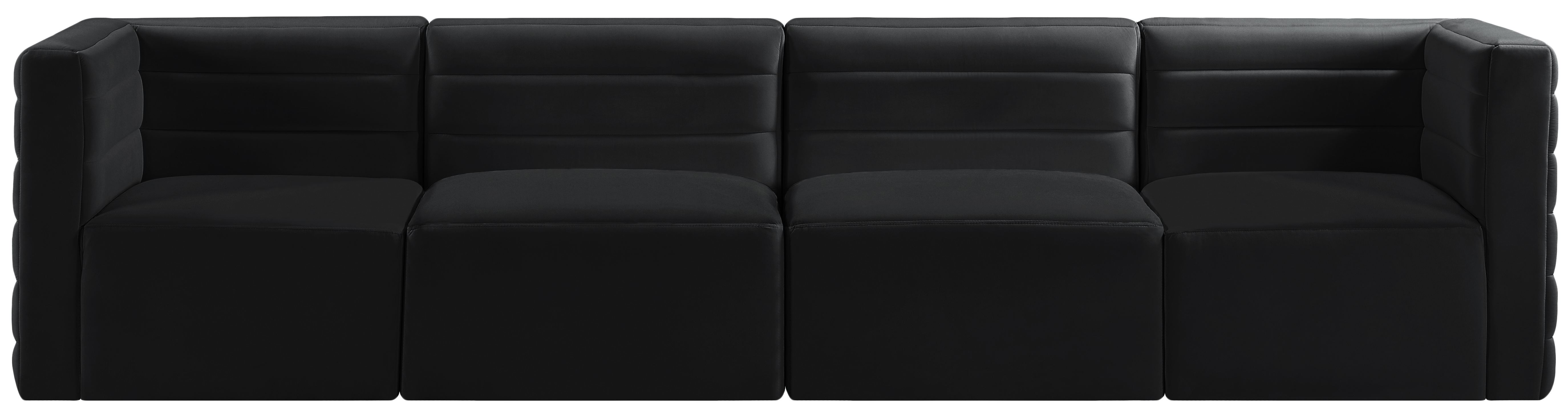Quincy 126" Velvet Modular Comfort Sofa