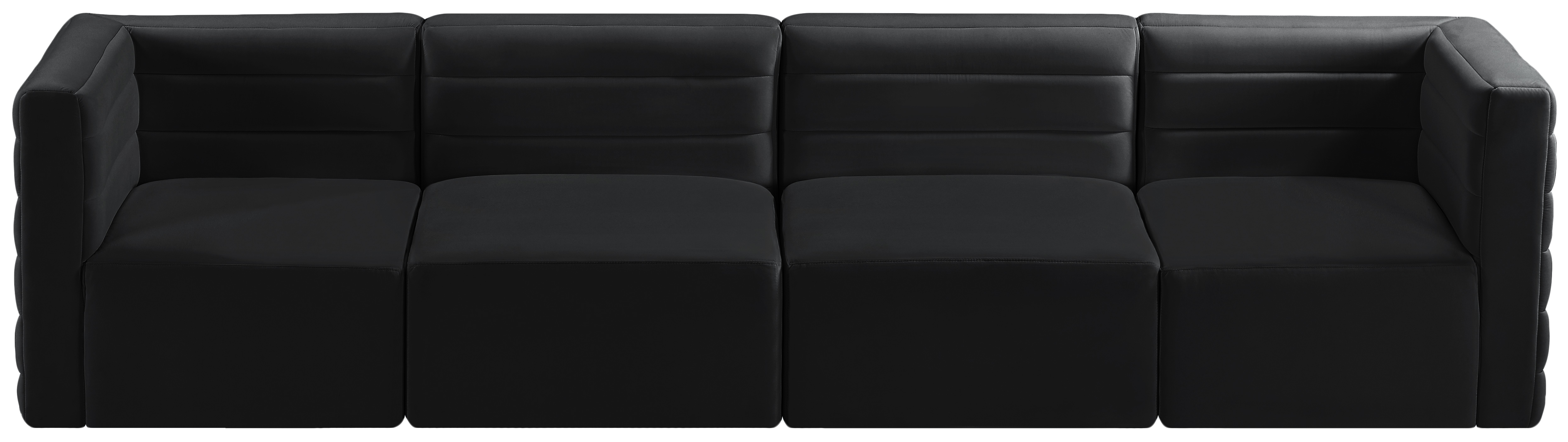 Quincy 126" Velvet Modular Comfort Sofa
