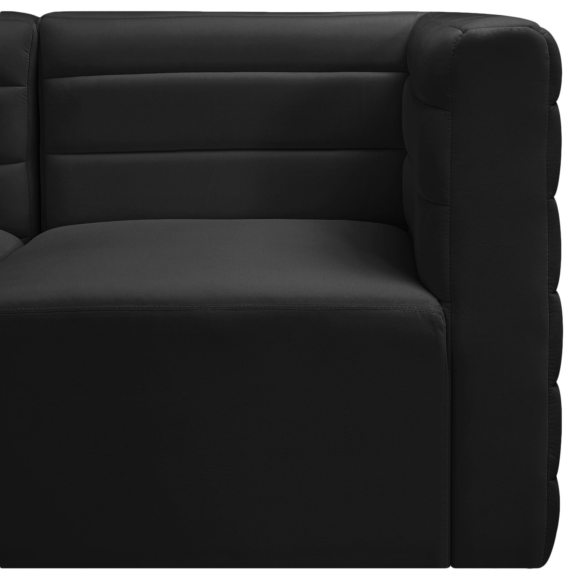 Quincy 126" 5-Piece Velvet Modular Comfort Sectional
