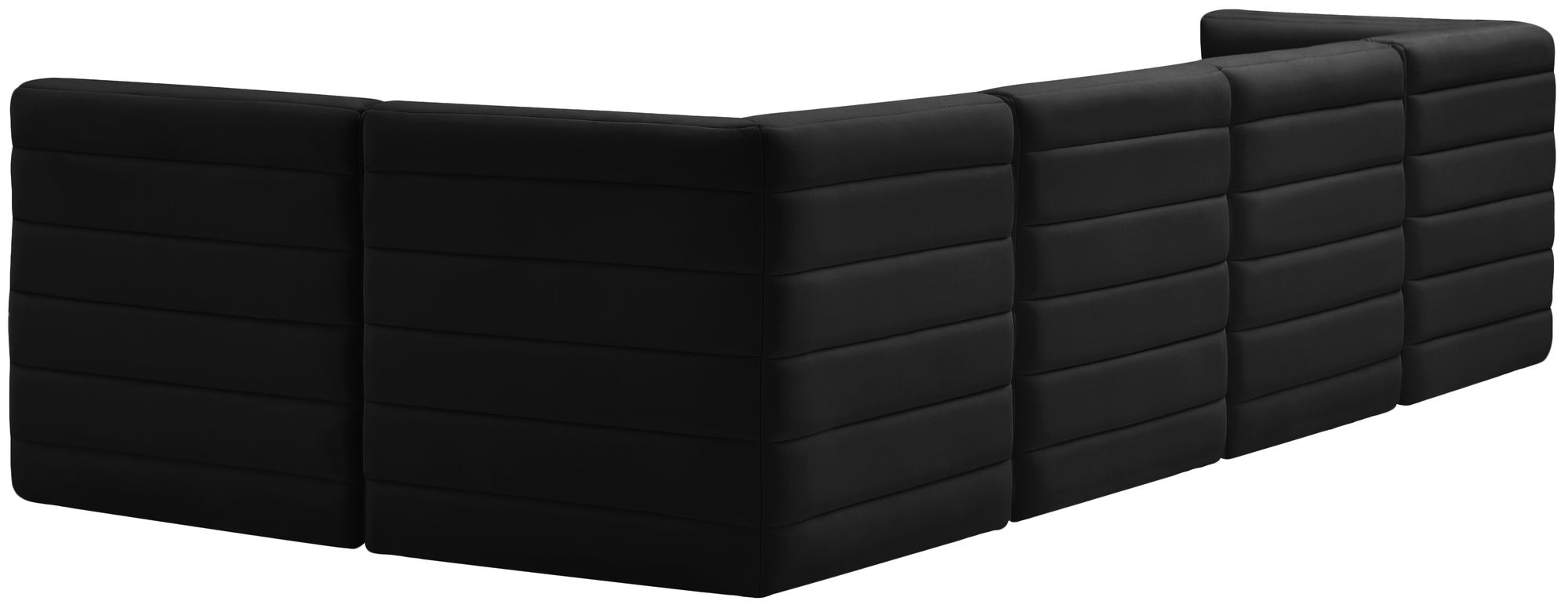 Quincy 126" 5-Piece Velvet Modular Comfort Sectional