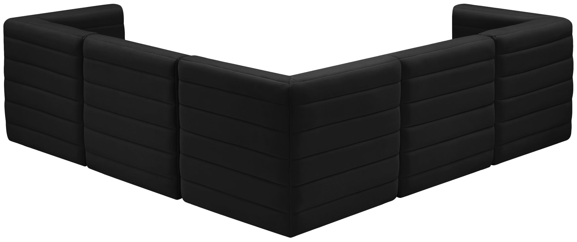 Quincy 95" 5-Piece Velvet Modular Comfort Sectional