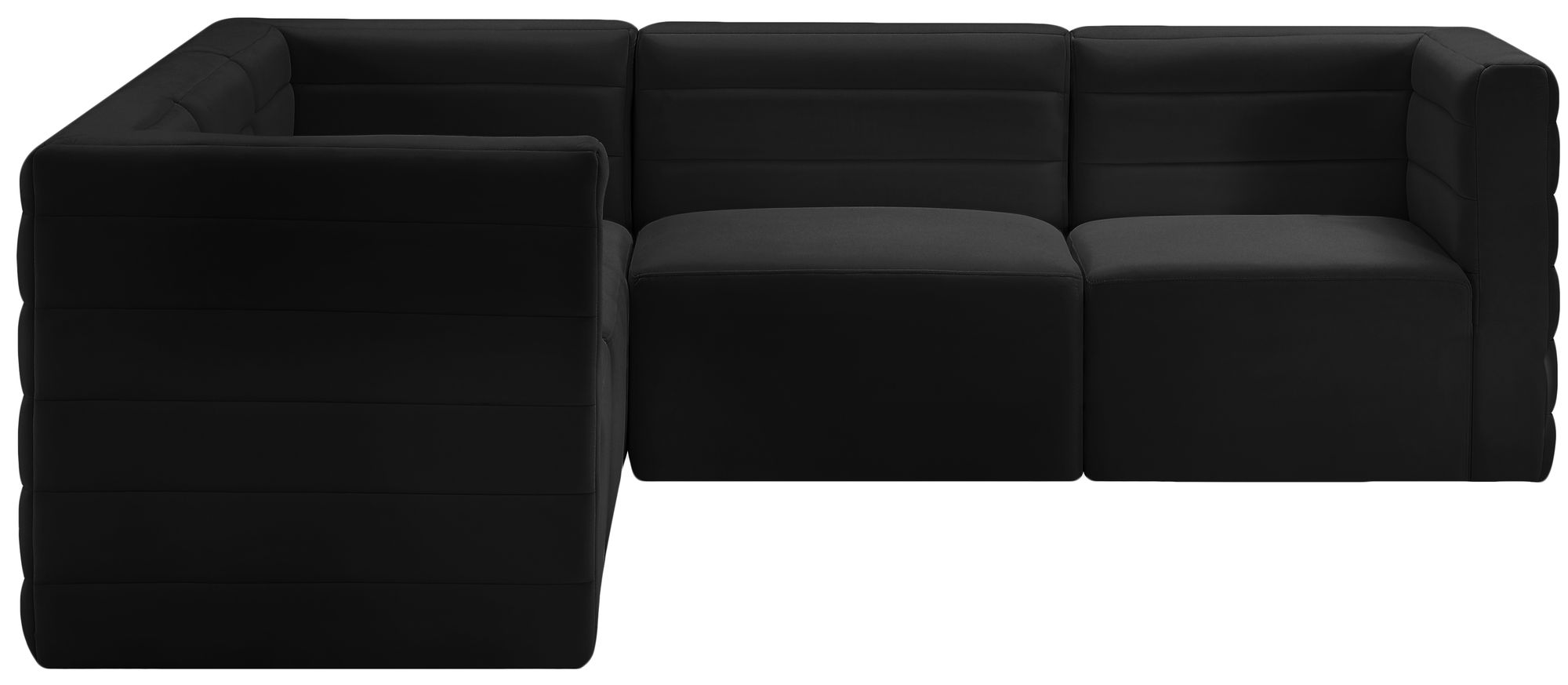 Quincy 95" 5-Piece Velvet Modular Comfort Sectional