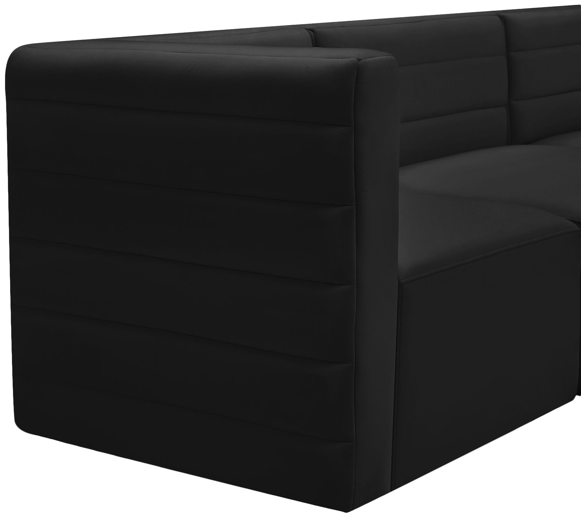Quincy 95" 5-Piece Velvet Modular Comfort Sectional
