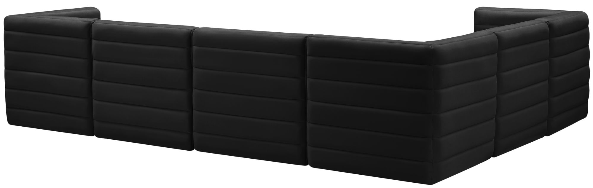 Quincy 126" 6-Piece Velvet Modular Comfort Sectional