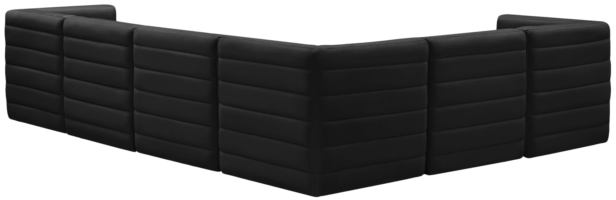 Quincy 126" 6-Piece Velvet Modular Comfort Sectional