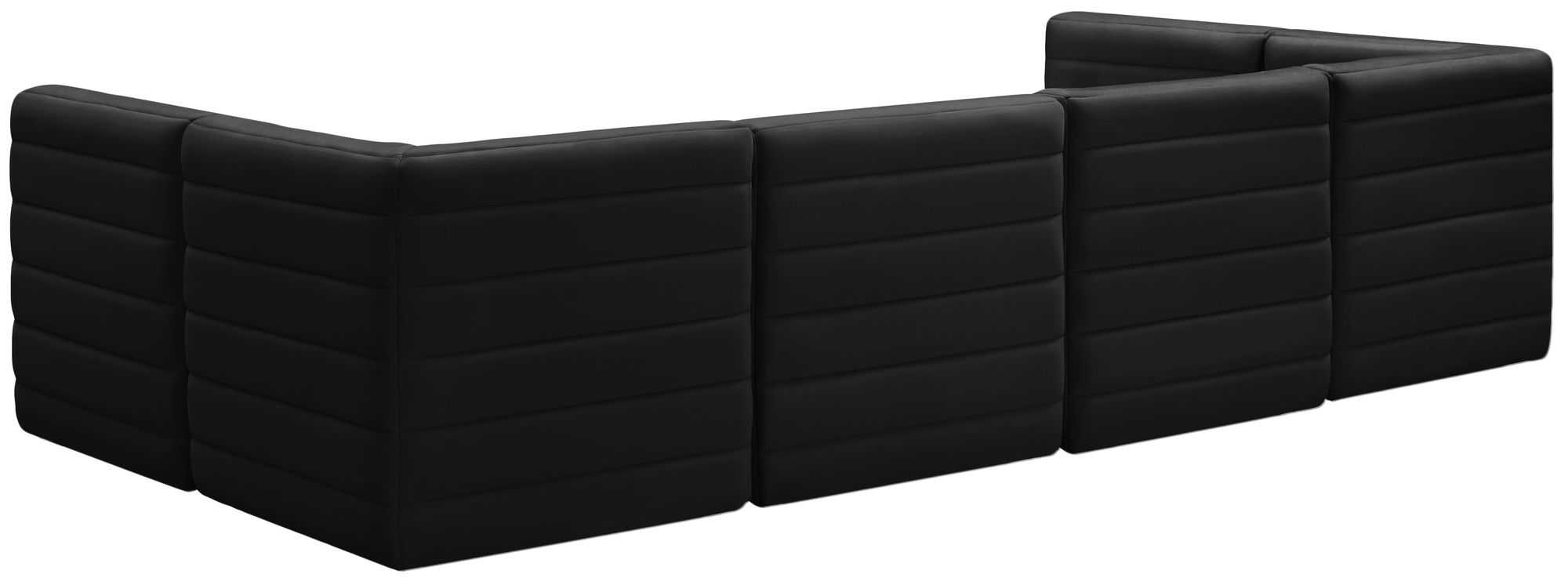 Quincy 126" 6-Piece Velvet Modular Comfort U-Shape Sectional