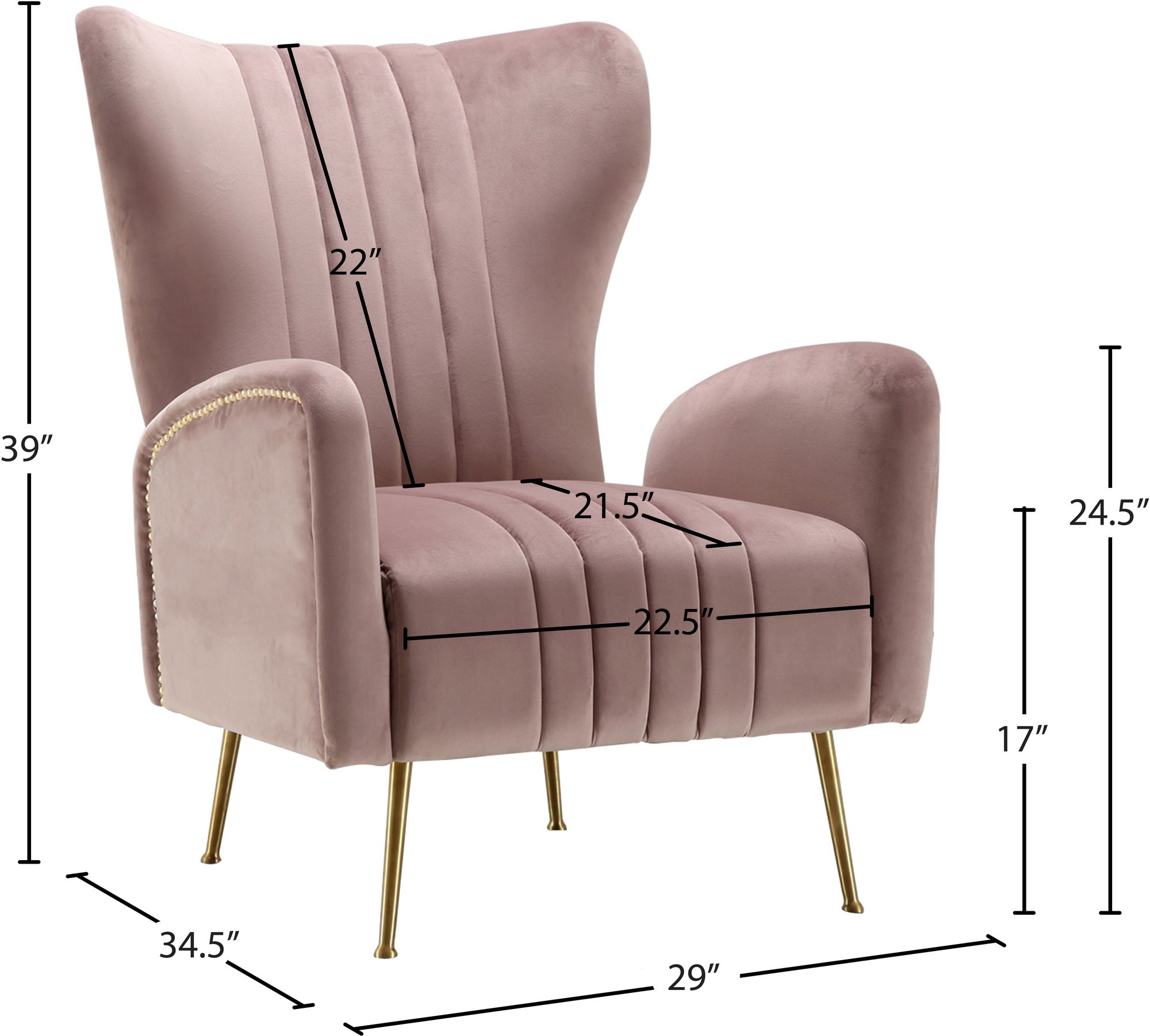 Opera Velvet Accent Chair