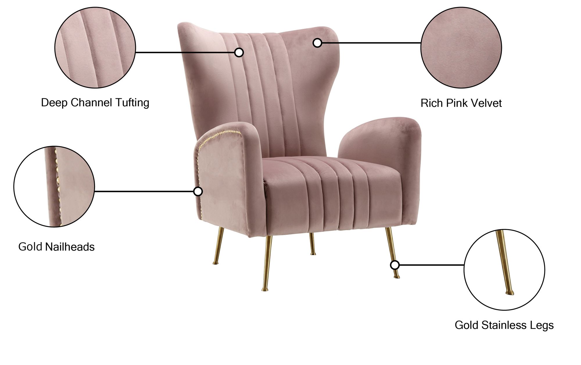 Opera Velvet Accent Chair