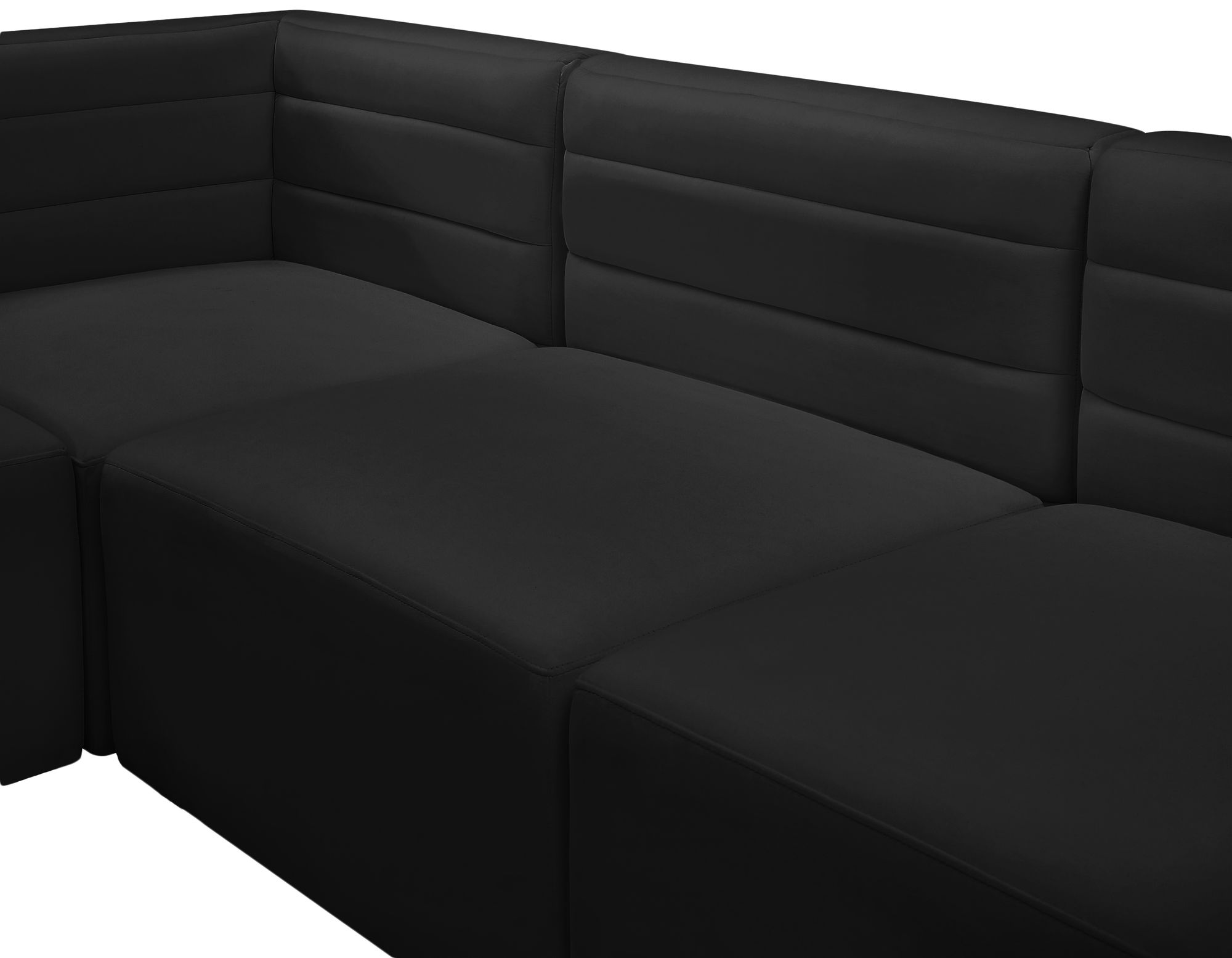Quincy 126" 7-Piece Velvet Modular Comfort Sectional