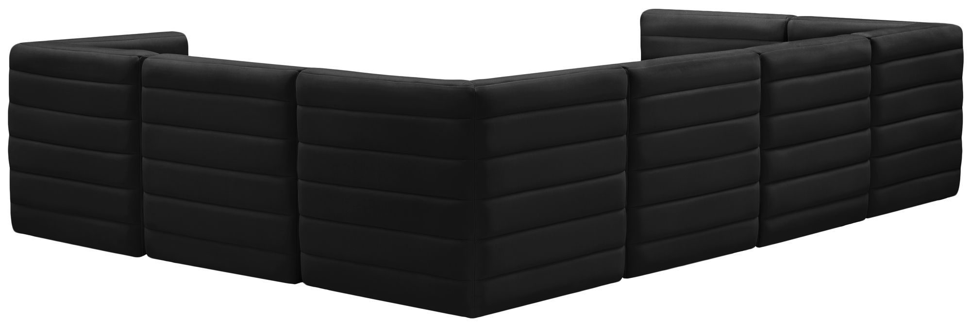 Quincy 126" 7-Piece Velvet Modular Comfort Sectional