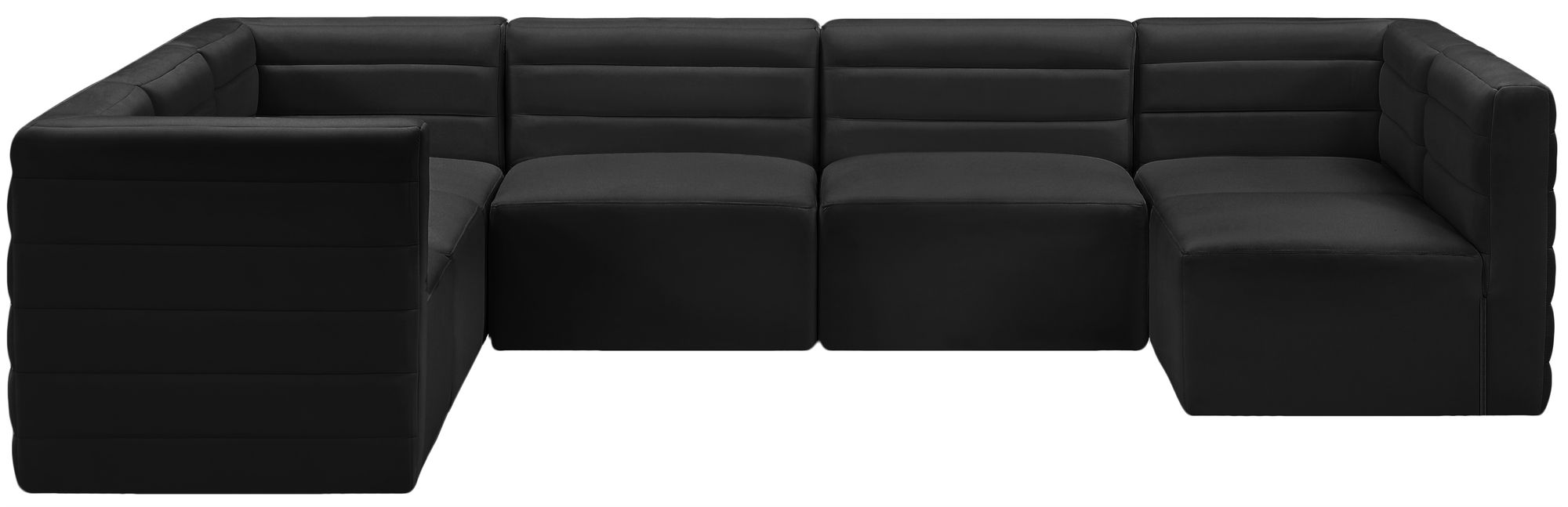 Quincy 126" 7-Piece Velvet Modular Comfort Sectional