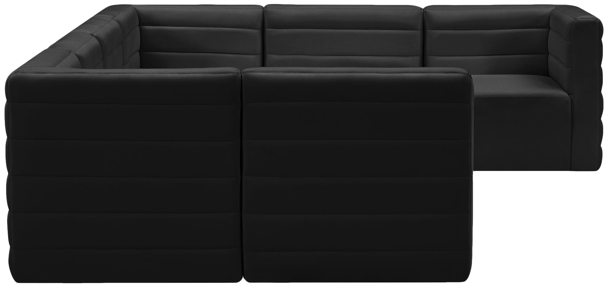 Quincy 126" 7-Piece Velvet Modular Comfort Sectional