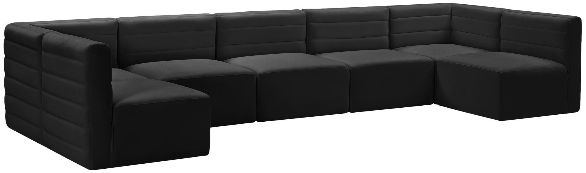 Quincy 158" 7-Piece Velvet Modular Comfort Sectional