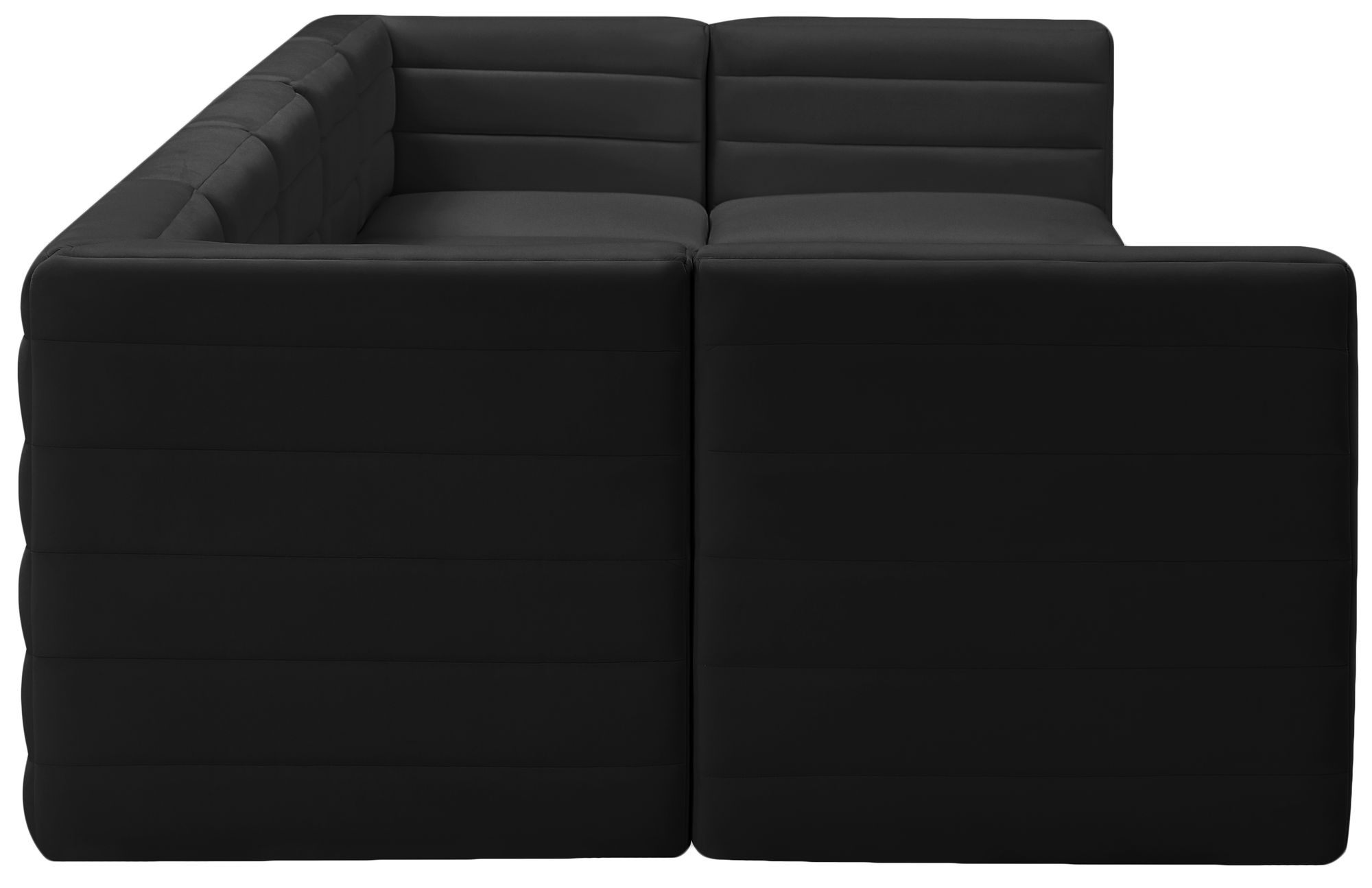 Quincy 158" 7-Piece Velvet Modular Comfort Sectional