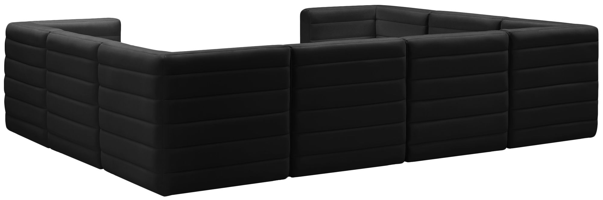 Quincy 126" 8-Piece Velvet Modular Comfort Sectional