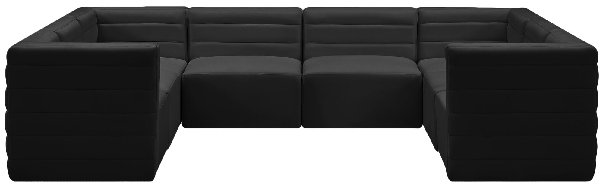 Quincy 126" 8-Piece Velvet Modular Comfort Sectional