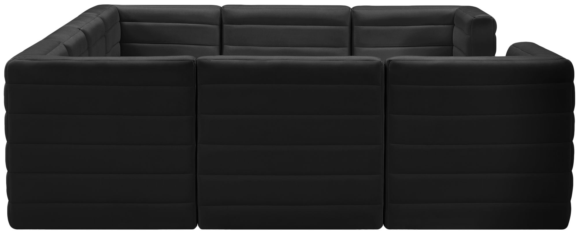 Quincy 126" 8-Piece Velvet Modular Comfort Sectional