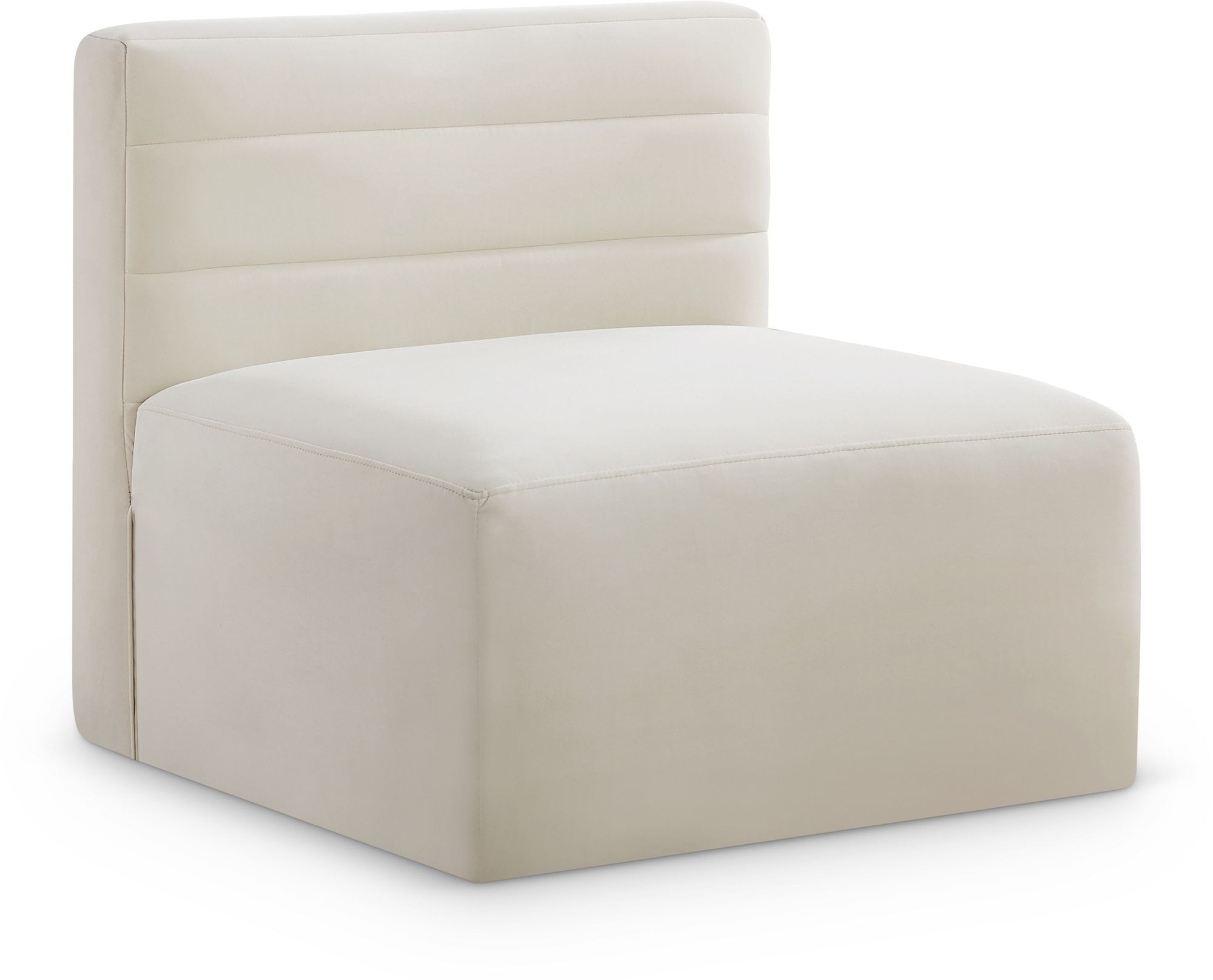 Quincy Velvet Modular Comfort Armless Chair