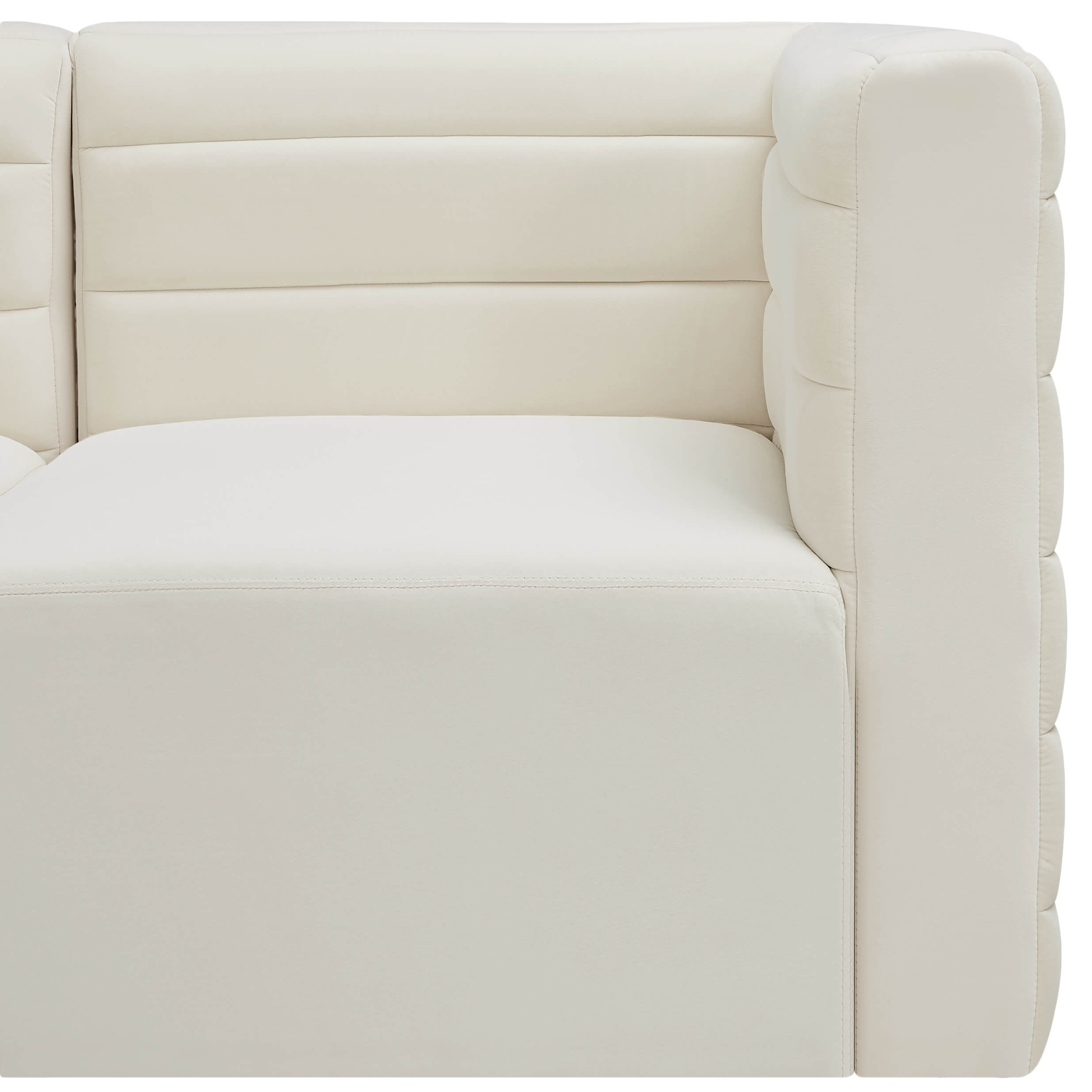 Quincy 126" Velvet Modular Comfort Sofa