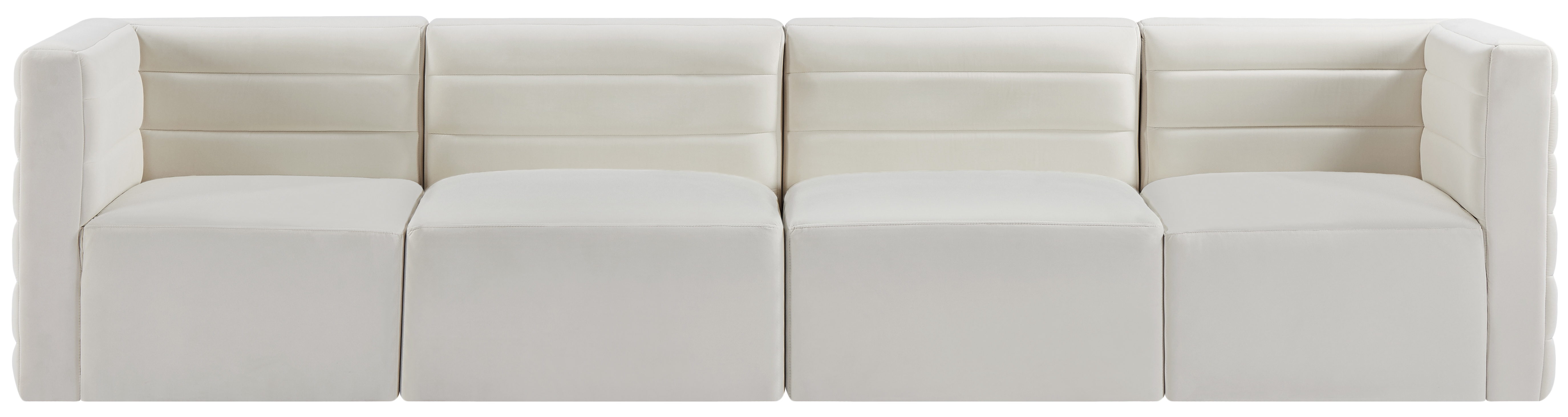Quincy 126" Velvet Modular Comfort Sofa