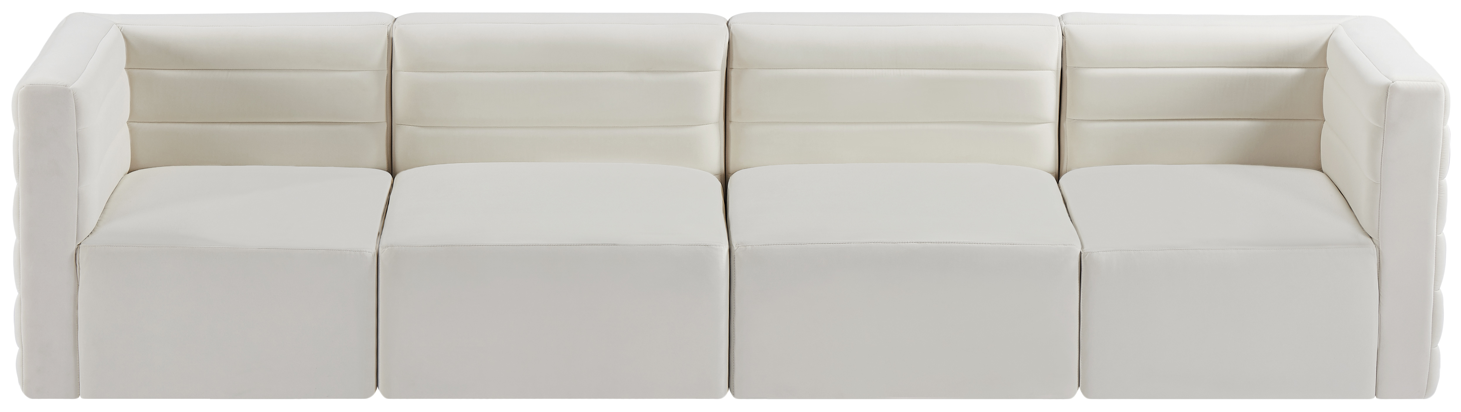 Quincy 126" Velvet Modular Comfort Sofa