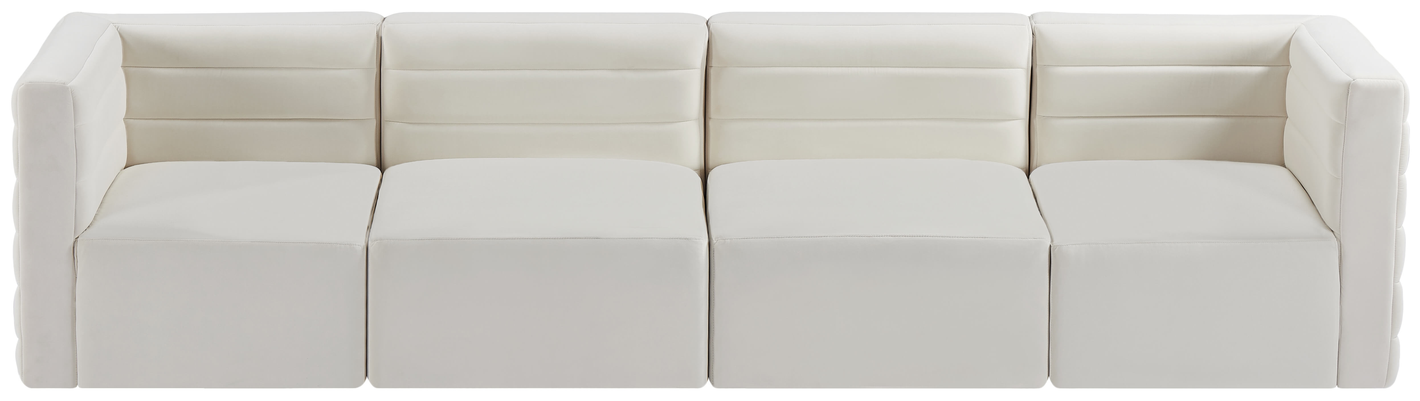 Quincy 126" Velvet Modular Comfort Sofa