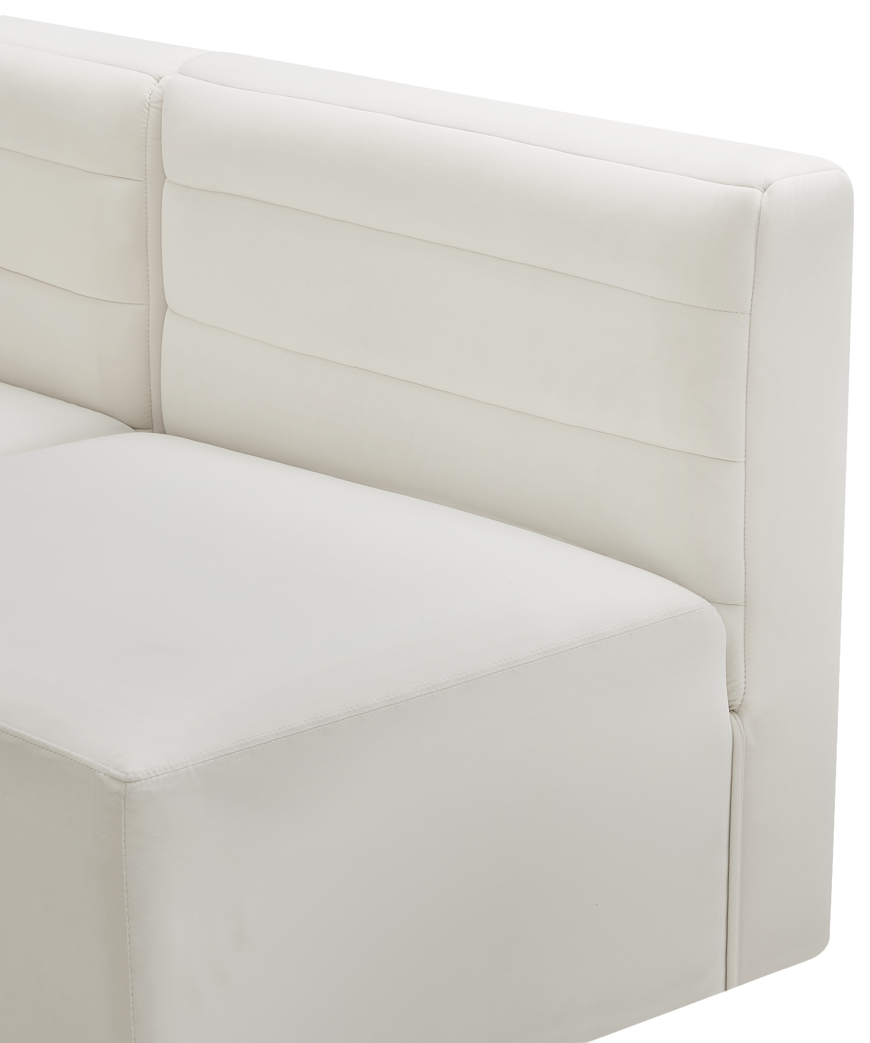 Quincy 126" Velvet Modular Comfort Sofa