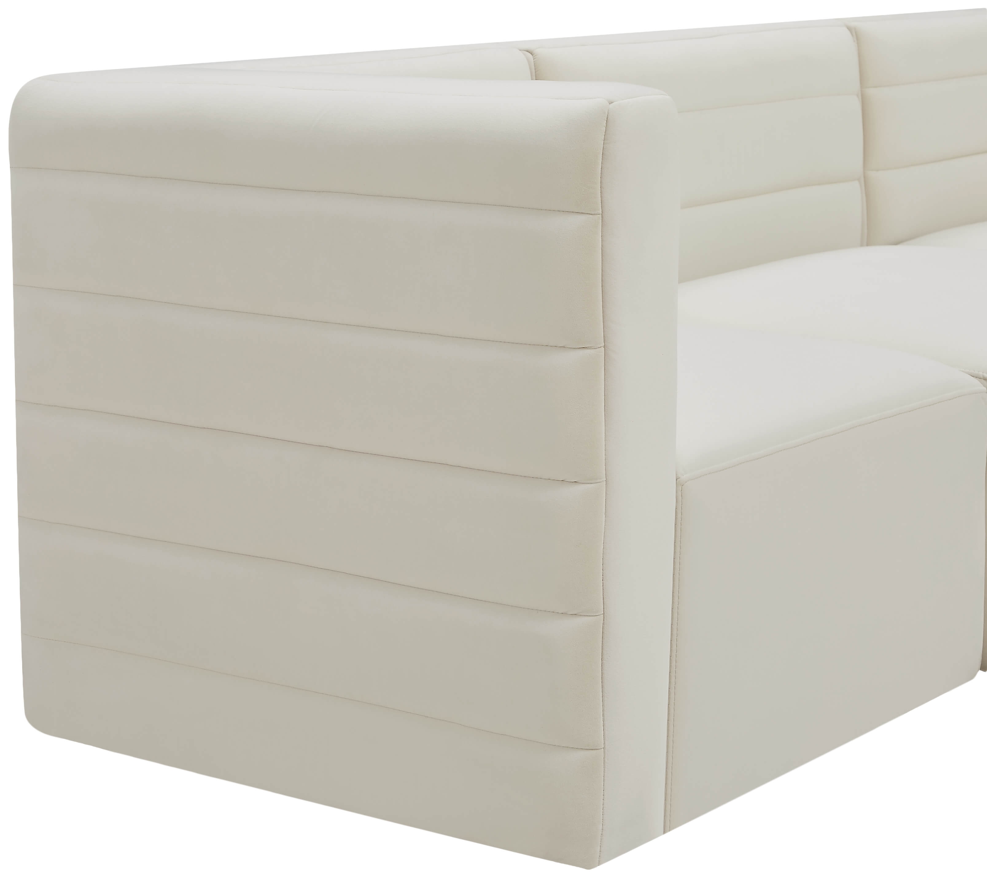Quincy 126" Velvet Modular Comfort Sofa