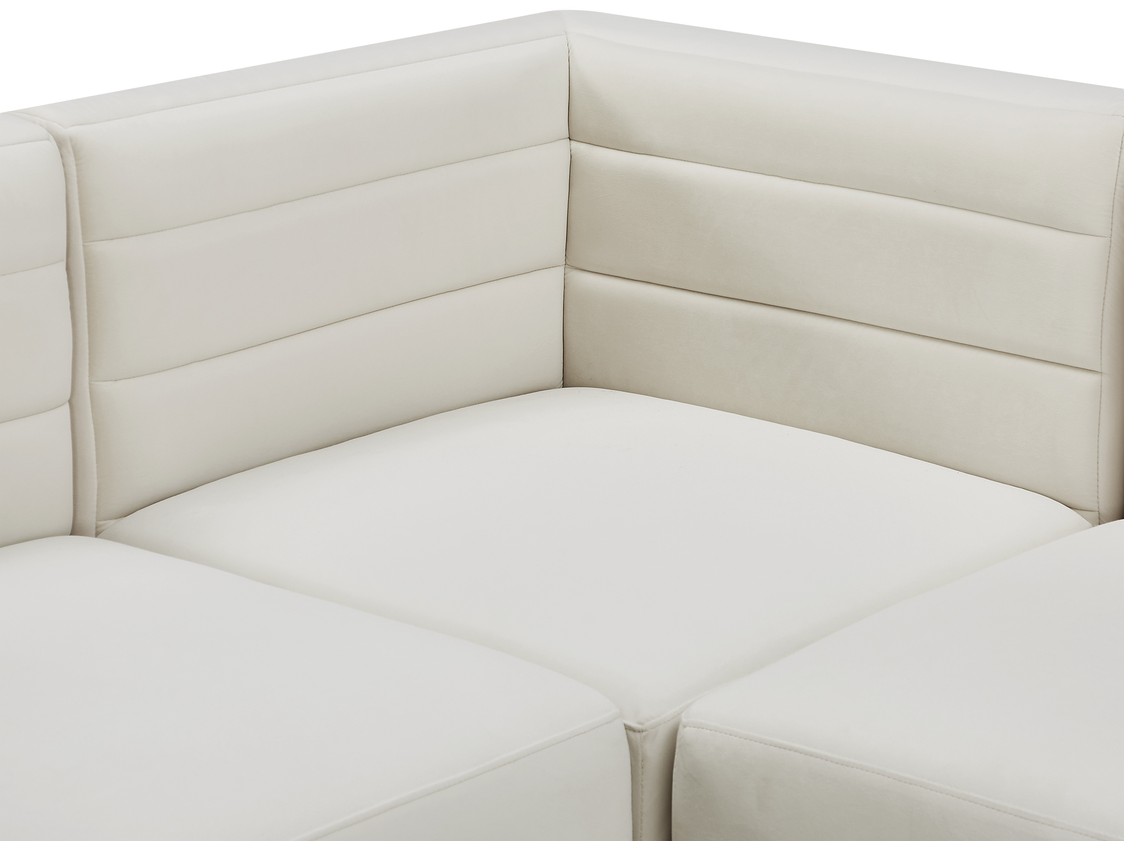 Quincy 126" Velvet Modular Comfort Sofa