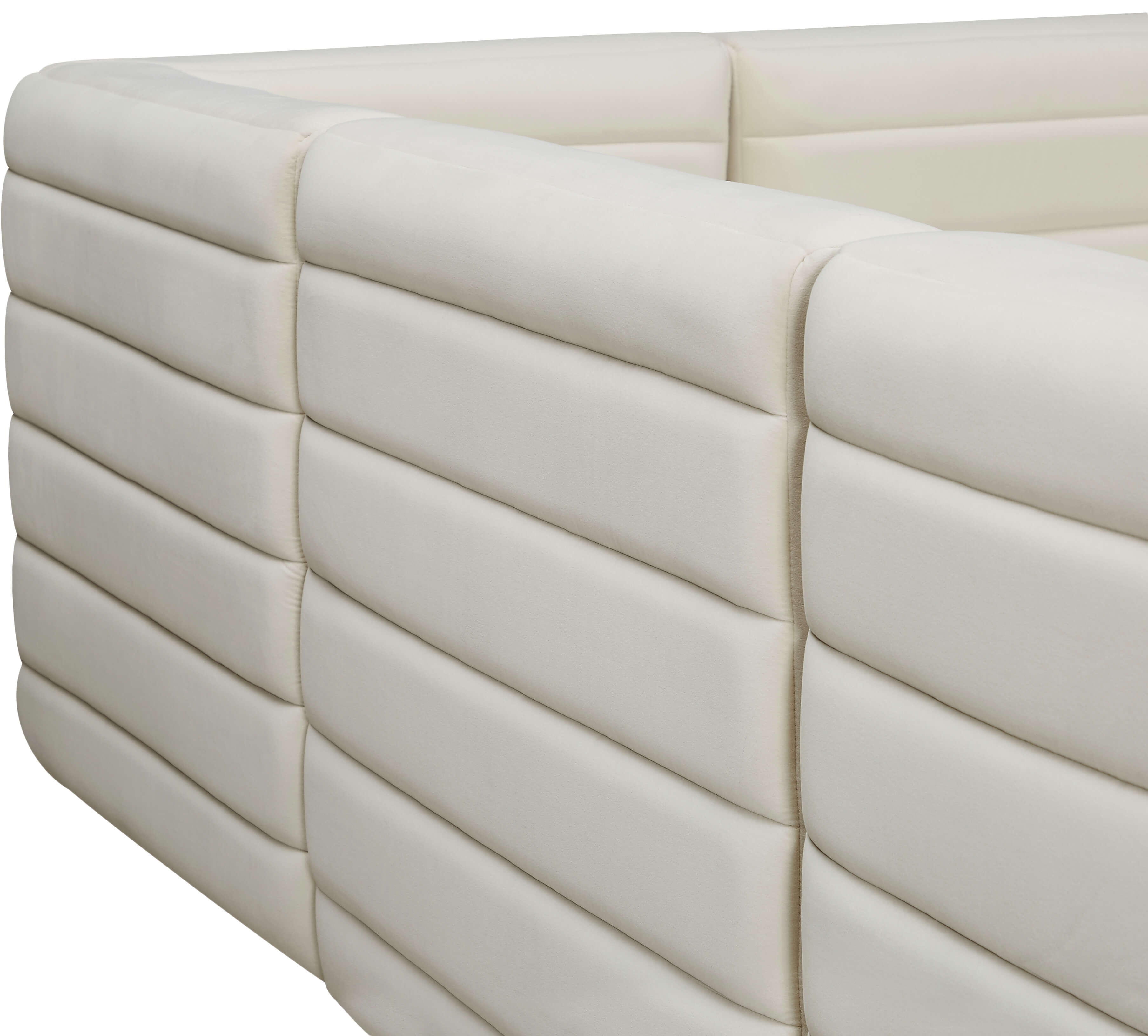 Quincy 126" Velvet Modular Comfort Sofa