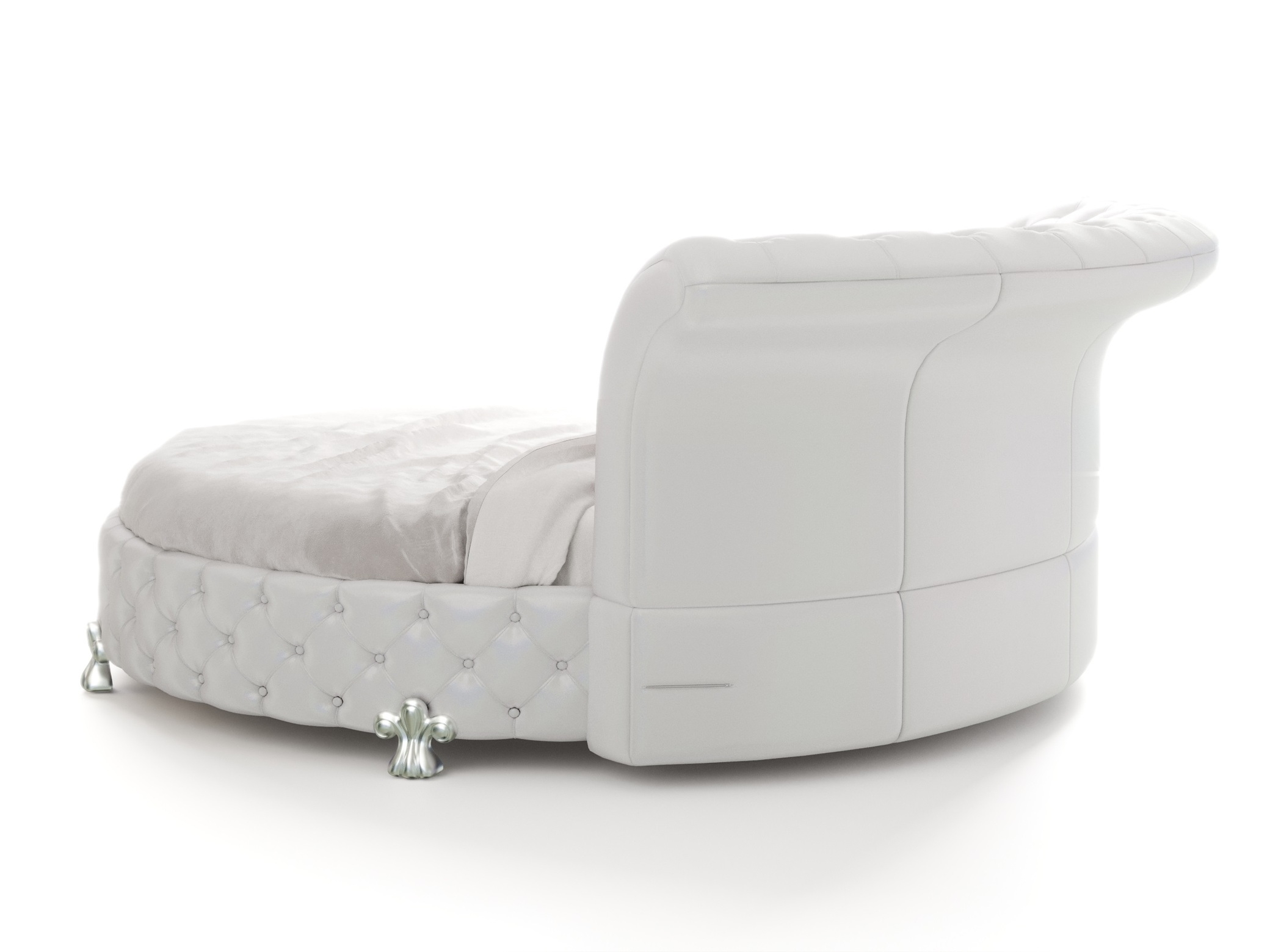 Florence Velvet Round King Size Bed