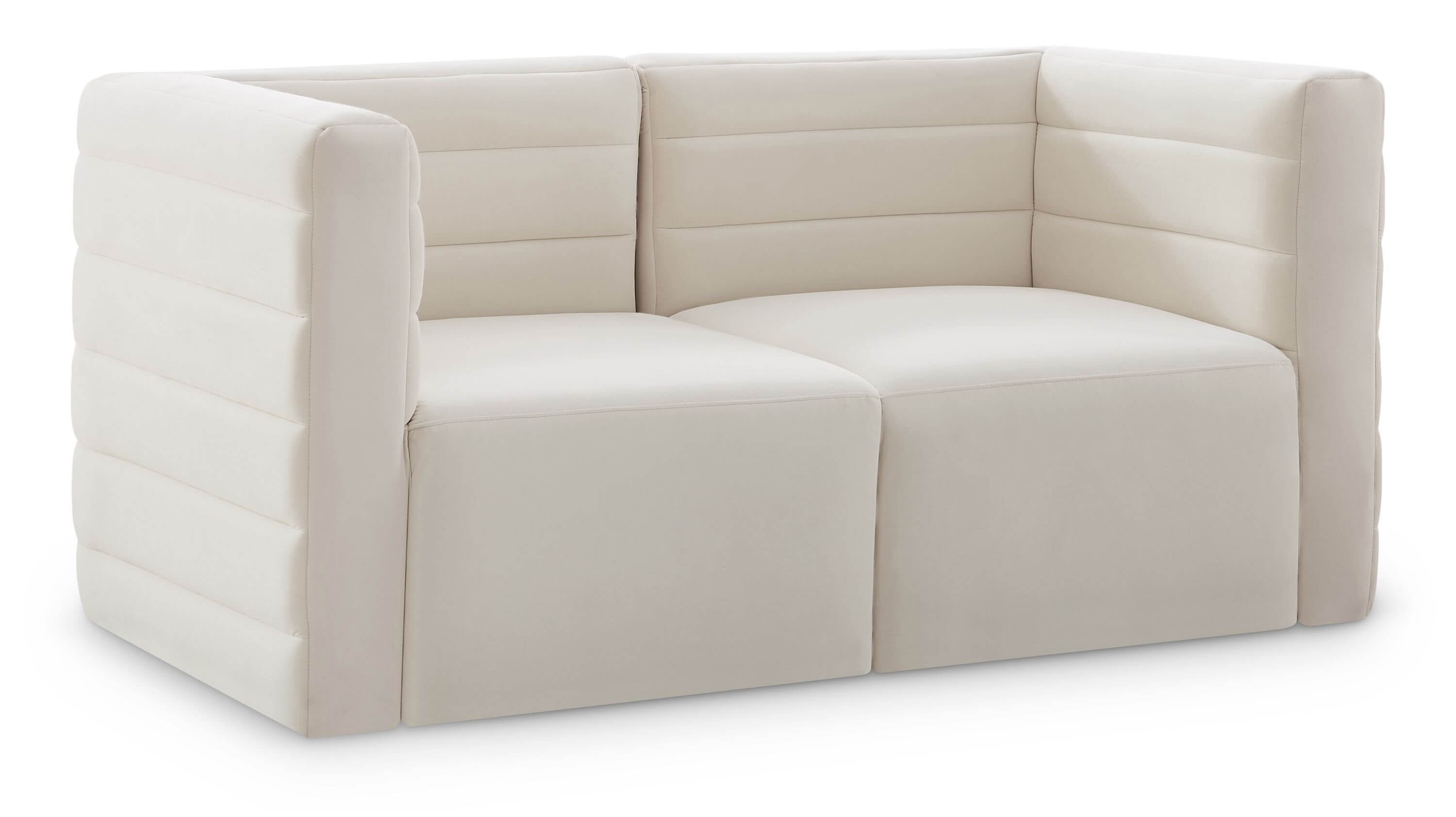Quincy 63" Velvet Modular Comfort Sofa