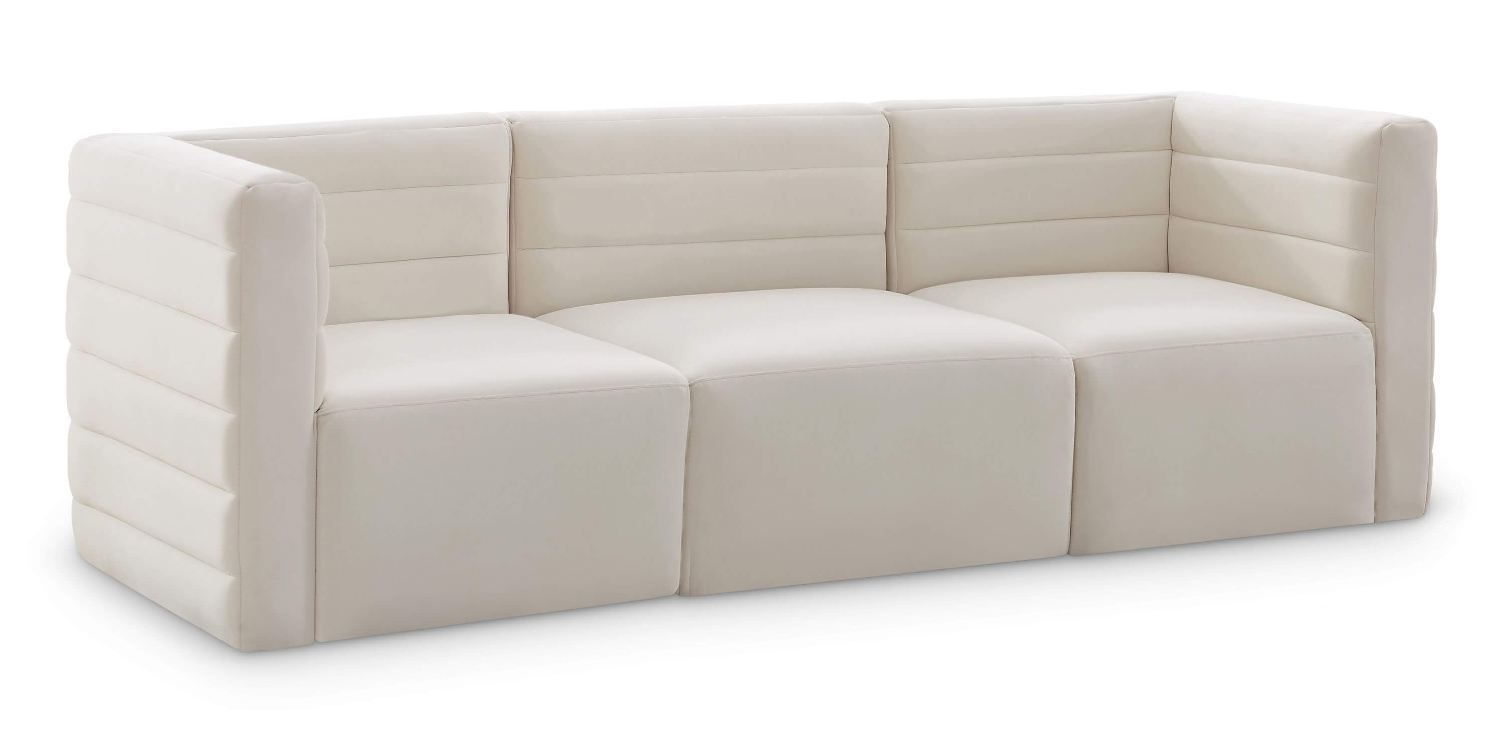 Quincy 95" Velvet Modular Comfort Sofa