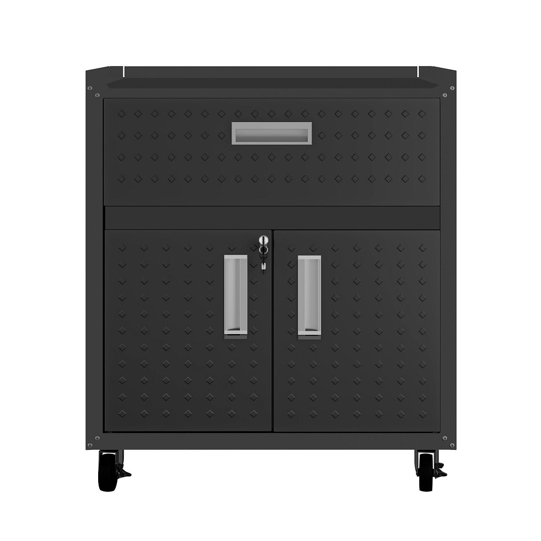 Fortress 3-Piece Textured Metal Garage Storage Set, Composition 2