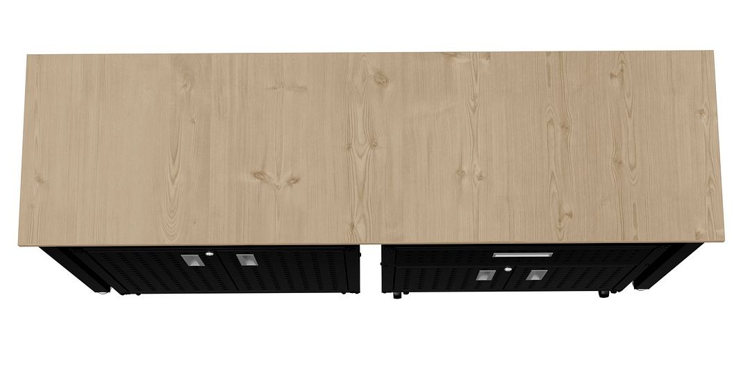 Fortress 3-Piece Textured Metal Garage Storage Set, Composition 2