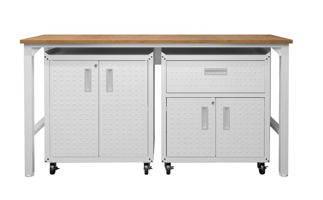 Fortress 3-Piece Textured Metal Garage Storage Set, Composition 2