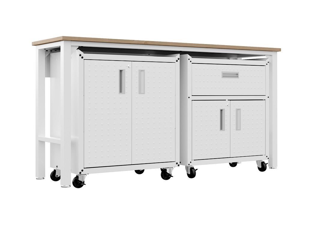 Fortress 3-Piece Textured Metal Garage Storage Set, Composition 2