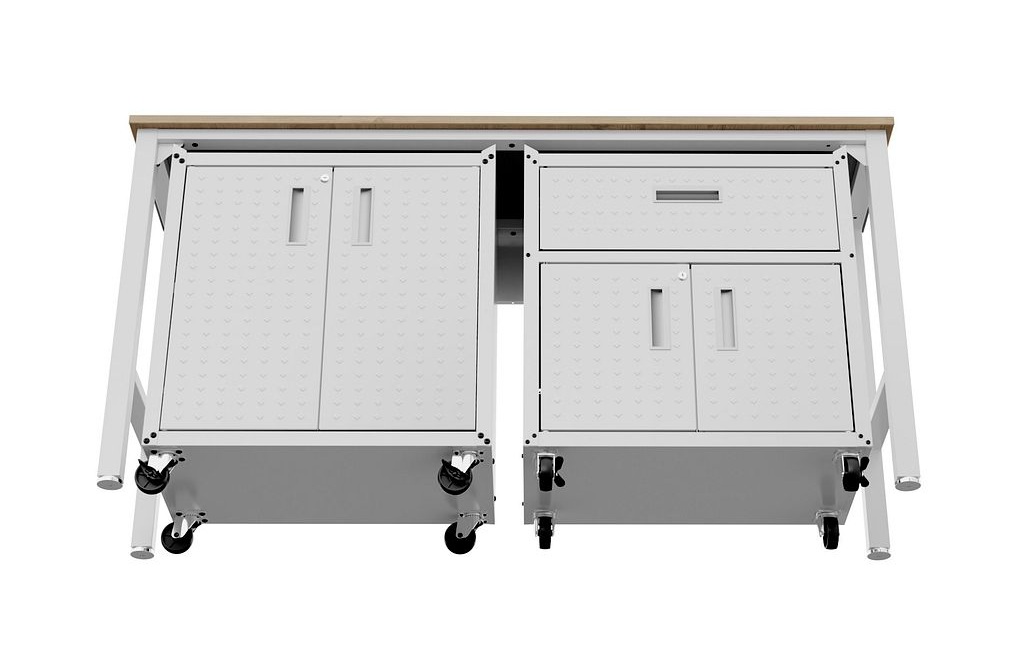 Fortress 3-Piece Textured Metal Garage Storage Set, Composition 2