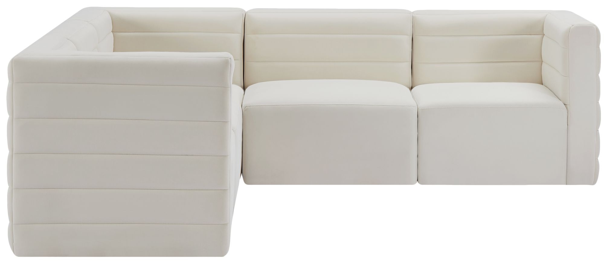 Quincy 95" 5-Piece Velvet Modular Comfort Sectional