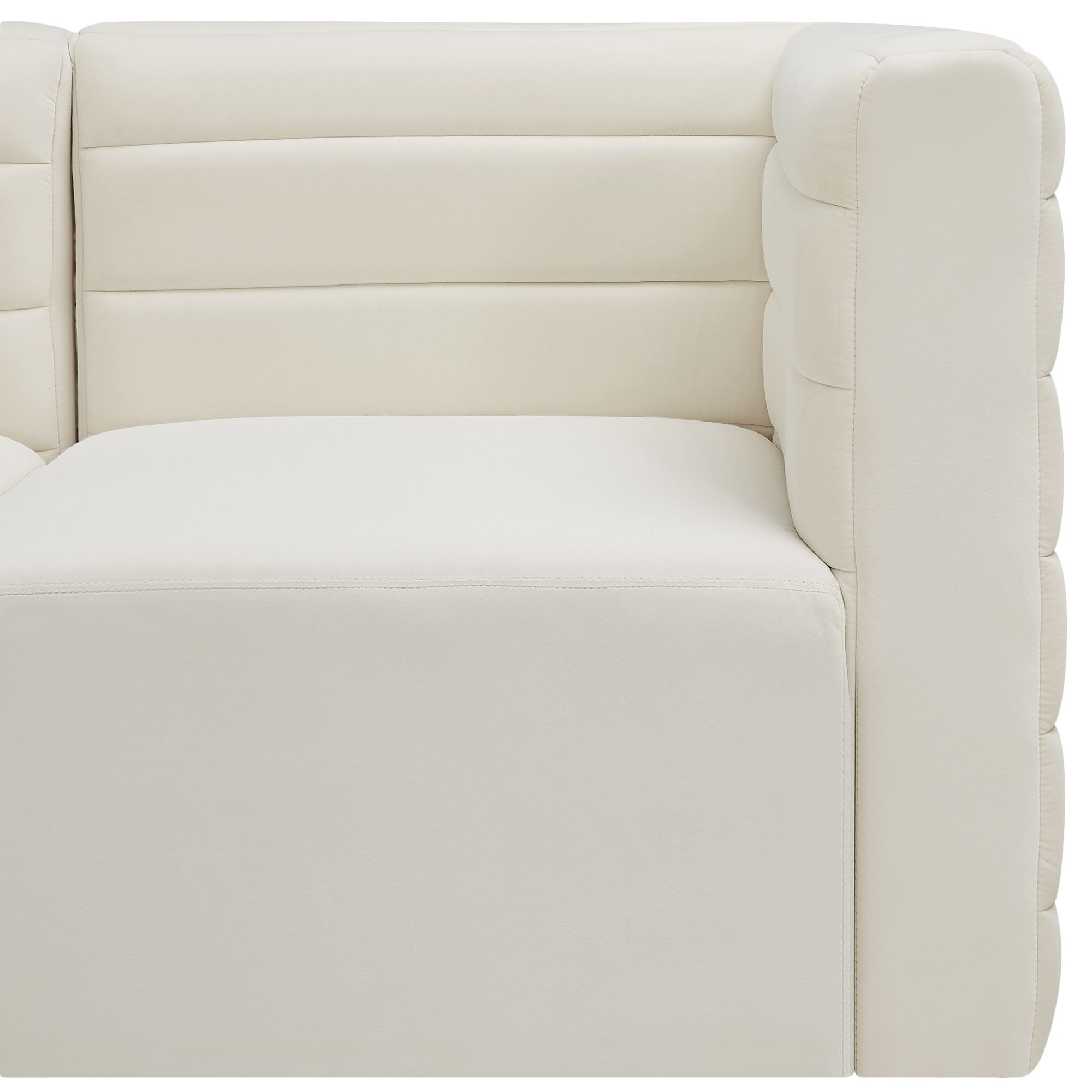 Quincy 126" 6-Piece Velvet Modular Comfort Sectional