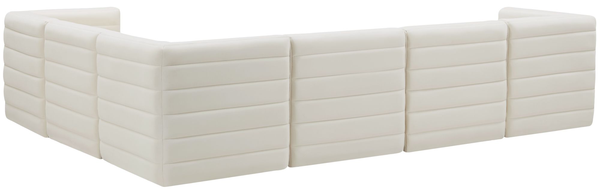 Quincy 126" 6-Piece Velvet Modular Comfort Sectional
