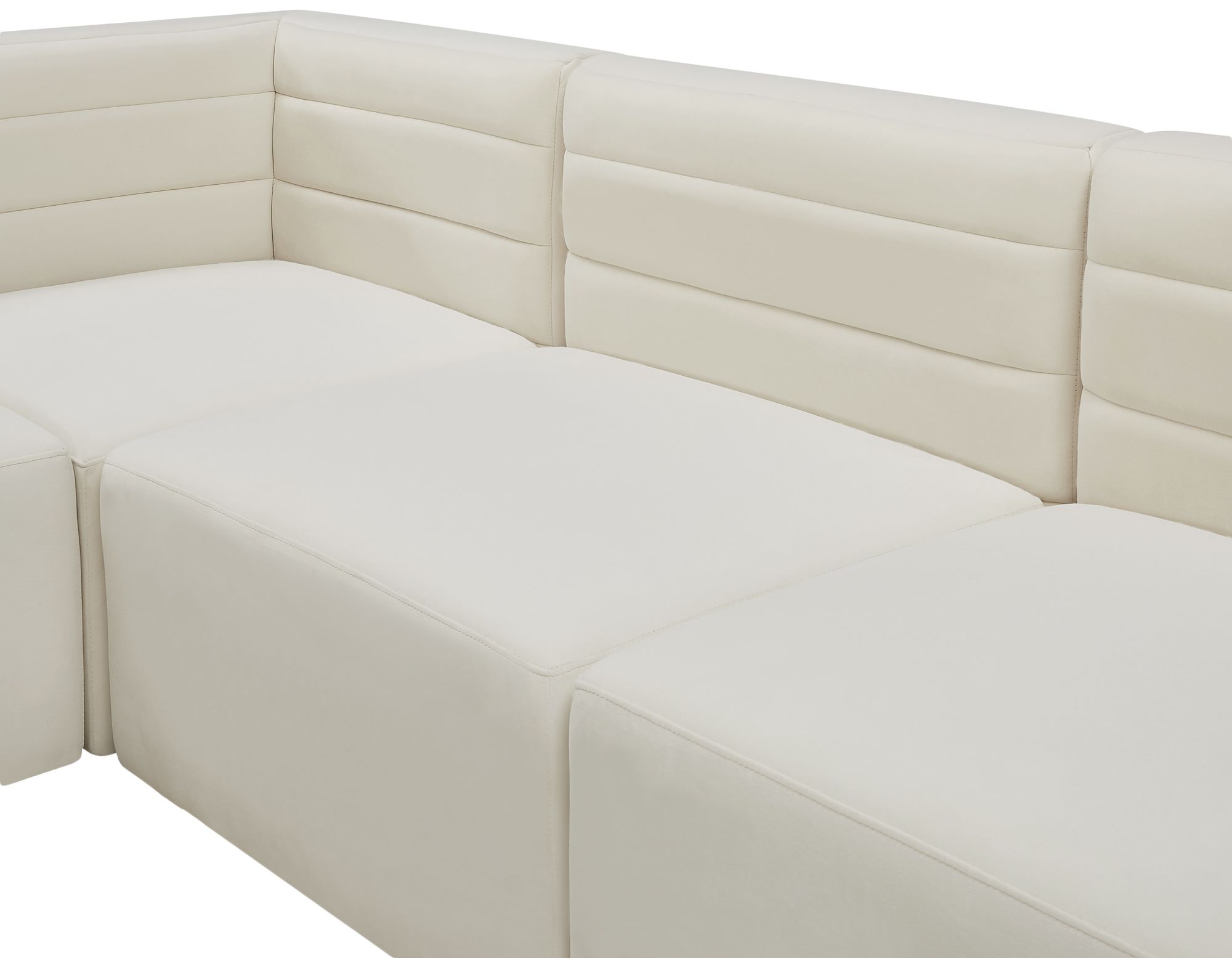 Quincy 126" 7-Piece Velvet Modular Comfort Sectional