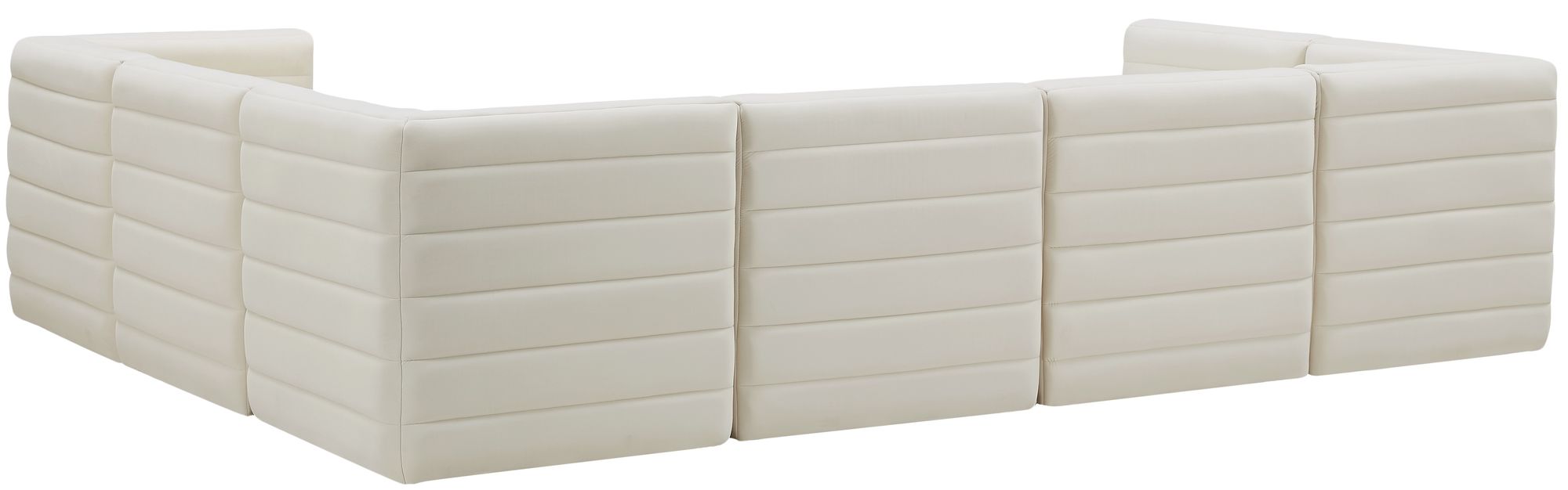 Quincy 126" 7-Piece Velvet Modular Comfort Sectional